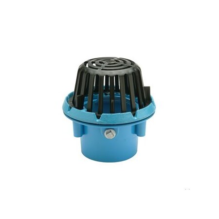 Zurn 3" Solvent Weld Otlet w/Plastic Body&Polymer Dome, Cast Irn GravelGuard RD08PLP3S